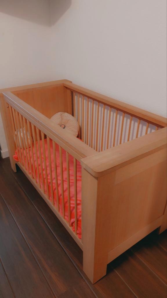 Houten Ledikant, Kinderen en Baby's, Kinderkamer | Complete kinderkamers, Gebruikt, Jongetje of Meisje, Ophalen of Verzenden