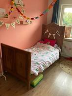 Antiek eikenhouten bed, Huis en Inrichting, Slaapkamer | Bedden, Ophalen, Gebruikt, 90 cm, Eenpersoons