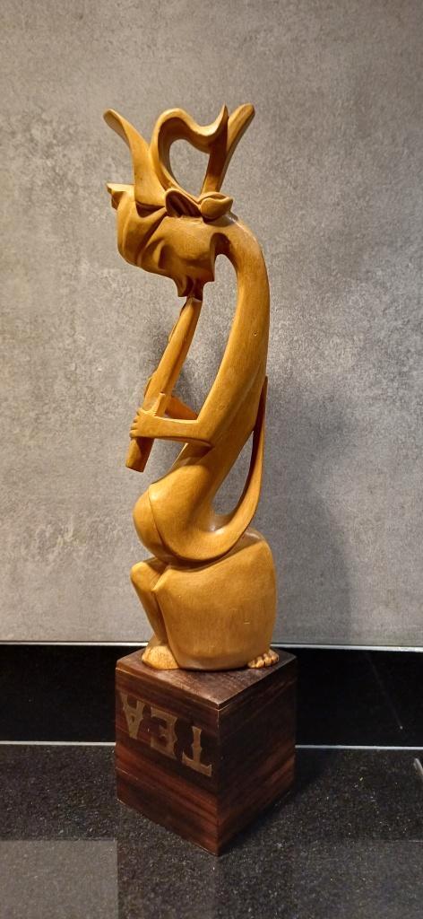 Art Deco fluitspeler, Bali ca 1930, Antiek en Kunst, Kunst | Niet-Westerse kunst, Ophalen of Verzenden