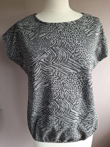 Nieuwe grijze stretch top print van Per Tutti, maat M/L beschikbaar voor biedingen