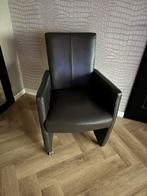 6 hele mooie en zeer nette echt leren eetkamerstoelen H&H, Ophalen, Bruin, H&H henders & hazel wieltjes leer bruin verstelbare rugleuning