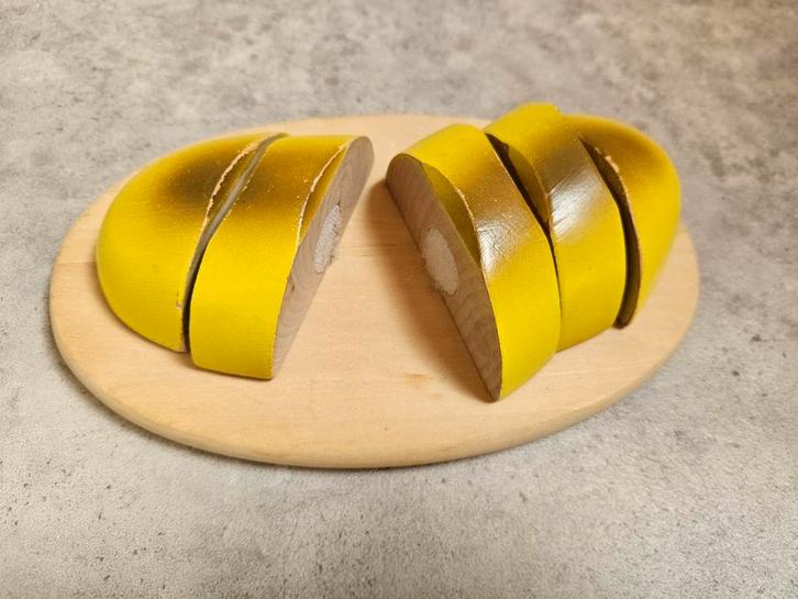 Houten Brood & broodplank Set, snijden, speelkeuken, koken, Kinderen en Baby's, Speelgoed | Houten speelgoed, Gebruikt, Overige typen