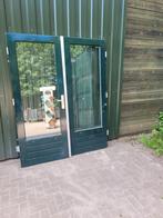 Set hardhouten tuindeuren  compleet., Ophalen, Zo goed als nieuw, Hout, 150 tot 200 cm