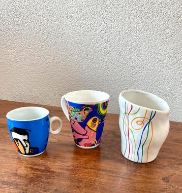 3 design bekers, Corneille, Brood en Ammerlaan,gesigneerd beschikbaar voor biedingen