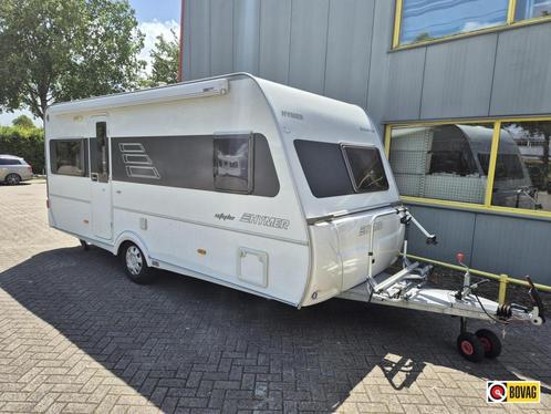 Hymer Sporting 485 Fiamma luifel, fietsenrek, Caravans en Kamperen, Caravans, Bedrijf, tot en met 4, 1250 - 1500 kg, Rondzit, Hymer