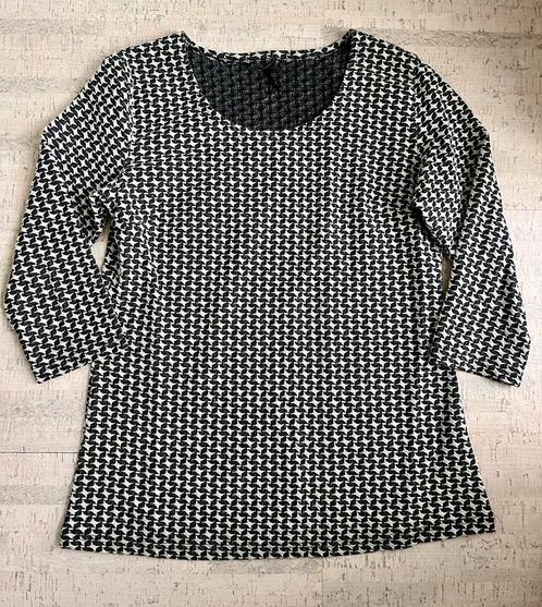 Dreamstar shirt driekwart mouw -pied de poule motief- maat L, Kleding | Dames, T-shirts, Zo goed als nieuw, Maat 42/44 (L), Zwart