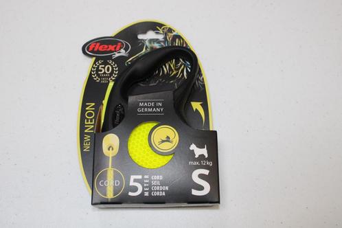 Flexi CORD neon S 5m max 12KG geel, Dieren en Toebehoren, Hondenriemen, Nieuw, Hondenriem, Ophalen of Verzenden