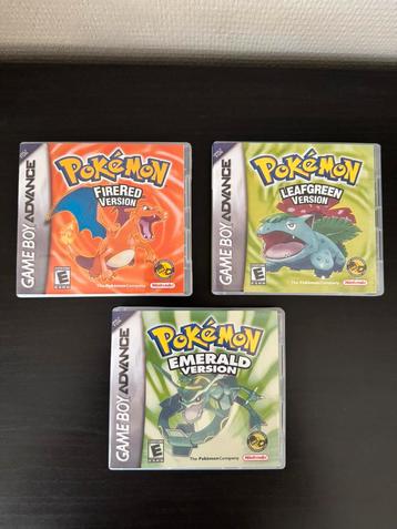 Plastic Cases Pokemon Emerald, FireRed, LeafGreen (leeg) beschikbaar voor biedingen