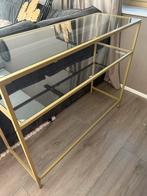 Side table glas, Huis en Inrichting, Tafels | Sidetables, 100 tot 150 cm, Ophalen of Verzenden, Glas, Zo goed als nieuw