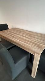 Complete eettafel met 4 stoelen, Huis en Inrichting, Tafels | Eettafels, Ophalen of Verzenden, Zo goed als nieuw, Rechthoekig