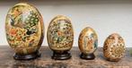 Japanse vintage Satsuma Aziatisch porselein cloissone ei set, Antiek en Kunst, Ophalen of Verzenden