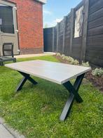 Tuintafel salontafel bijzettafel tafel opknapper, Tuin en Terras, Ophalen, Gebruikt, Rond, Hout