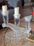 Glazen kandelaar, Antiek en Kunst, Antiek | Glas en Kristal, Ophalen of Verzenden