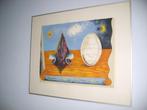 XL surrealistische zeefdruk - gesigneerd - in opdracht, Antiek en Kunst, Ophalen