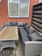 Wicker Loungeset met Eettafel, Ophalen, 5 zitplaatsen, Gebruikt, Loungeset