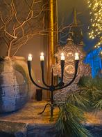 Antiek franse smeedijzer kandelaar, Ophalen of Verzenden