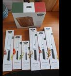Ah boretti messenset messen met messenblok compleet nieuw, Nieuw, Ophalen of Verzenden, Rvs of Chroom, Vaatwasserbestendig