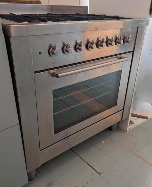 solitaire 5 pits oven, Witgoed en Apparatuur, Fornuizen, Gebruikt, Vrijstaand, Gas, 5 kookzones of meer, 90 tot 95 cm, 60 cm of meer