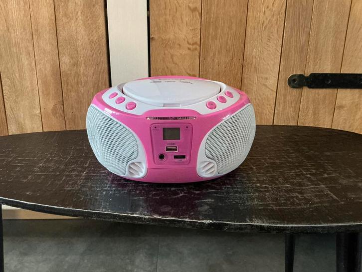 Roze Lenco radio/CD speler (z.g.a.n.), Audio, Tv en Foto, Radio's, Zo goed als nieuw, Radio, Met cd-speler, Ophalen of Verzenden