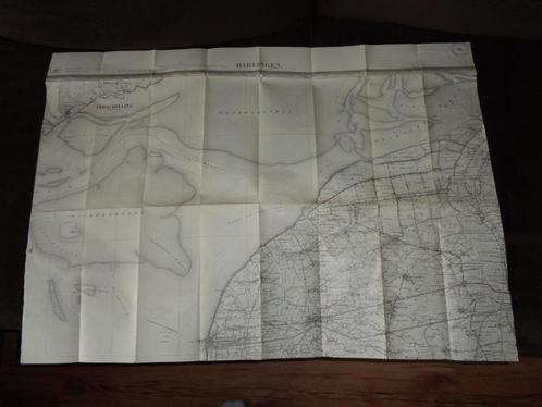 Stafkaart leger 1900 Harlingen Franeker Ameland, Verzamelen, Militaria | Algemeen, Landmacht, Overige typen, Nederland, Verzenden