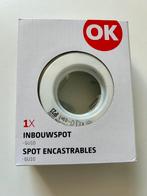 Gamma OK inbouwspot GU10 wit NIEUW, Huis en Inrichting, Lampen | Spots, Ophalen of Verzenden, Nieuw, Metaal of Aluminium