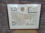 Kaart graafschap Holland 1629 ingelijst vintage brocante, Ophalen