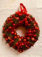 Rode kerstkrans/ deurkrans/ tafelkrans, Huis en Inrichting, Woonaccessoires | Kransen, Ophalen of Verzenden, Nieuw