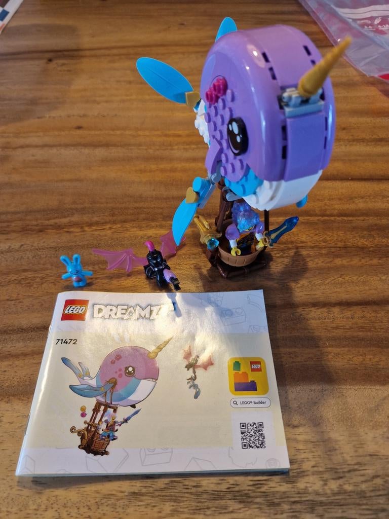 Lego Dreamzzz 71472 Narwal Heteluchtballon, Ophalen of Verzenden, Zo goed als nieuw, Complete set, Lego