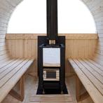 Sauna Barrel met panorama raam en houtkachel compleet, Info@inner-stillness.nl, Inner Stillness Wellness Retreat B.V., Fins of Traditioneel