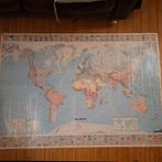 Wereldkaart 140x100cm, Boeken, Ophalen of Verzenden, 1800 tot 2000, Frankrijk, Landkaart