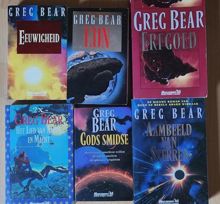 6x SF/Fantasy boeken Greg Bear, Boeken, Fantasy, Gelezen, Ophalen