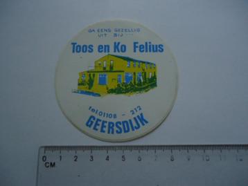 sticker oud Geersdijk Zeeland Toos Ko Felius vintage cafe beschikbaar voor biedingen