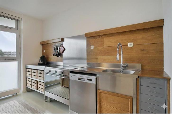 Rechte keuken, incl. luxe Smeg inductie + oven en vaatwasser, Huis en Inrichting, Keuken | Complete keukens, Gebruikt, Enkelwandige keuken