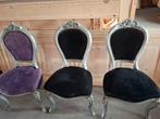 3x barok eettafel stoelen met zilveren houtsnijwerk, Ophalen