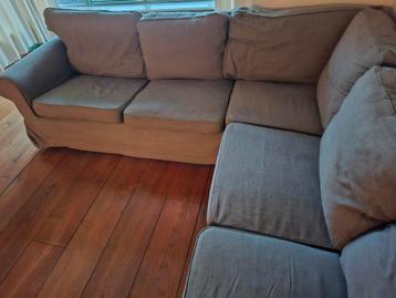 Grijze ektrop ikea hoekbank te koop - afbeelding 3