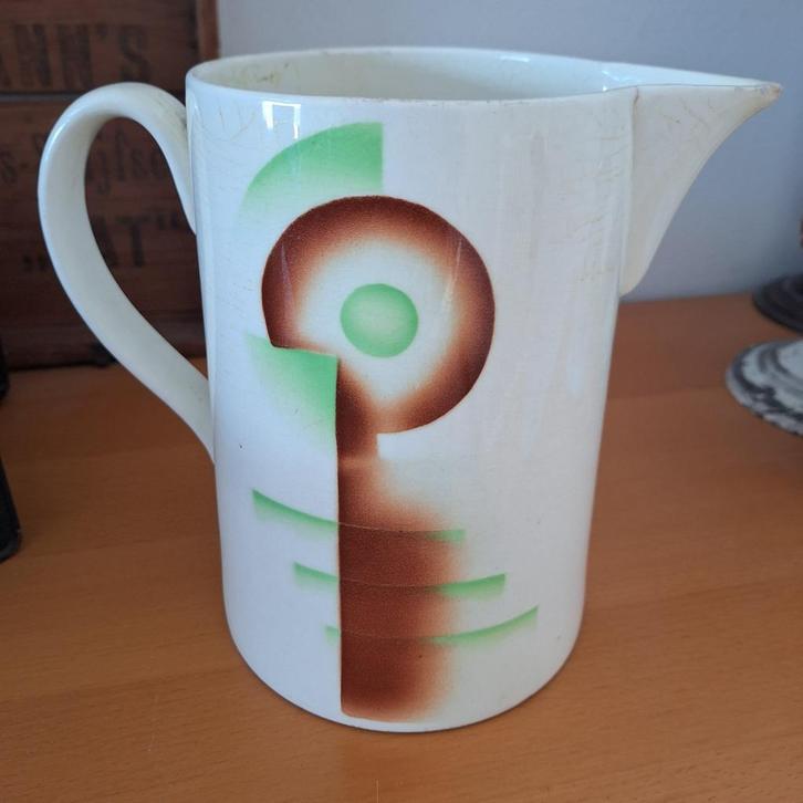 aardewerken kan met Art Déco decor, Antiek en Kunst, Curiosa en Brocante, Ophalen