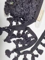 1 haspel met vintage zwarte franje/fliosjes band, Ophalen of Verzenden, Nieuw, Lint, Band of Elastiek