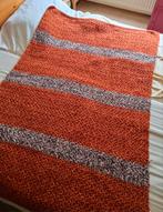 Kleed, sprei, gehaakt. Kleur: cognac met beige. 1 x 160 mtr, Huis en Inrichting, Woonaccessoires | Plaids en Woondekens, Ophalen of Verzenden