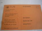 oude folders, antwoordkaarten, info-kaarten, aankondigingen, Antiek en Kunst, Verzenden
