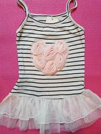 Nieuw crème jurkje tule zwarte streep roze hart maat 62 68, Nieuw, Jurkje of Rokje, Meisje, Verzenden