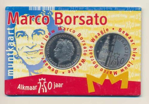 Alkmaar 750 jaar met Marco Borsato penning in coincard, Postzegels en Munten, Penningen en Medailles, Overige materialen, Nederland