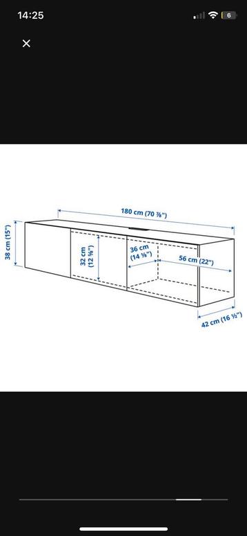 IKEA Bestå TV Kast zwart. - afbeelding 5