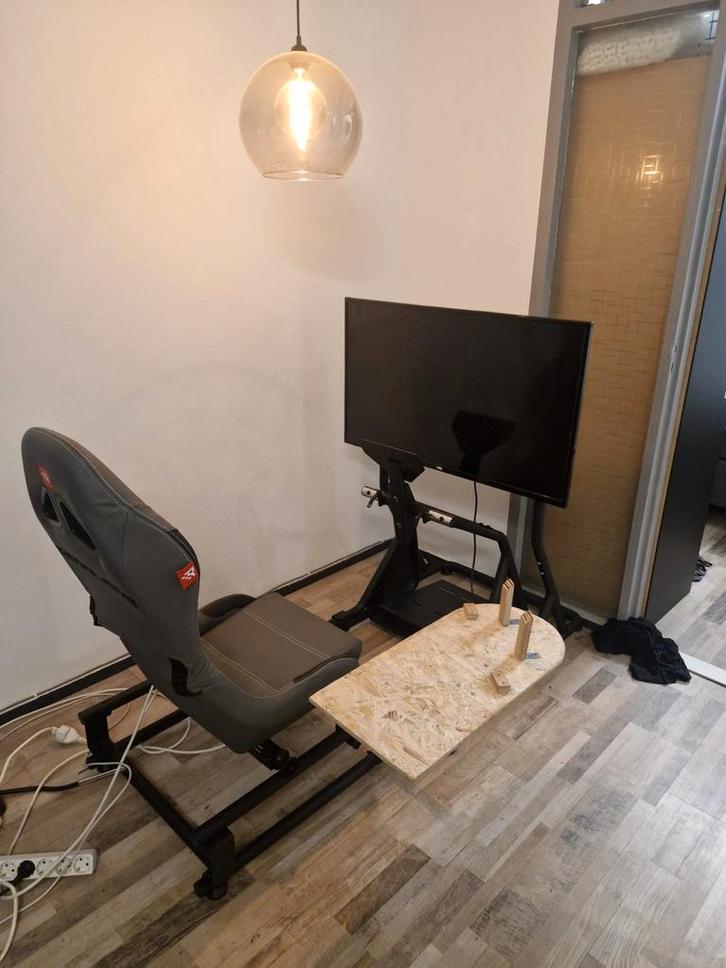 Sim Race Stoel met Monitor Standaard, Spelcomputers en Games, Spelcomputers | Overige, Zo goed als nieuw, Ophalen of Verzenden