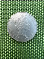 Munt 50p royal visit Australië 2000, Ophalen of Verzenden, Zilver