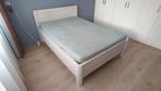 Twijfelaar bed wit eiken 140x200, Ophalen, Verstelbaar, Wit, 140 cm