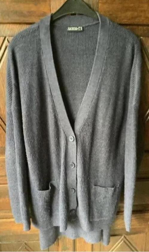 Blauw damesvest, vest langer achterpand; 46; Janina, Kleding | Dames, Grote Maten, Gedragen, Trui of Vest, Blauw, Ophalen of Verzenden