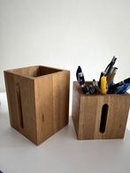 2 Ikea bamboe potlood houders 10 x10 x10 cm 20 x10 x10 cm, Ophalen of Verzenden, Zo goed als nieuw, Boek of Gids