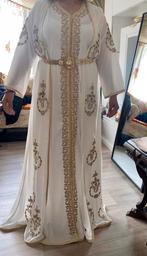 marokkaanse jellaba caftan abaya sari gala takschita dubai, Kleding | Dames, Jurken, Ophalen of Verzenden, Zo goed als nieuw, Wit