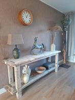 Industriële sidetable werkbank tv meubel landelijk, Gebruikt, 100 tot 150 cm, Ophalen of Verzenden, Landelijk