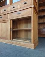 Buffetkast teakhout met open zijkanten | Vitrinekast #2517, Niet ingevuld, Gebruikt, 200 cm of meer, 150 tot 200 cm